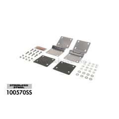STAINLESS HOOD HINGES (PAIR) WITH HARDWARE