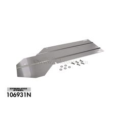 MUFFLER HEATSHIELD FOR STOCK EXHAUST (RIBBED STAINLESS WITH HARDWARE)