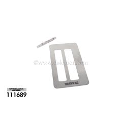 DMC LOGO A/T SHIFTER PLATE (STAINLESS)