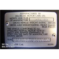 1981 DeLorean #03453