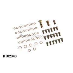COMPLETE ENGINE BAY STAINLESS HOLLOW BOLT AND COPPER SEALING WASHER KIT