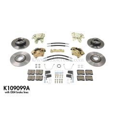 COMPLETE BRAKE KIT - DISCS, STOCK HOSES, FRONT & REAR PADS, NEW CALIPERS AND BRAKE MASTER CYLINDER