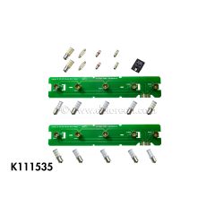 EXTERIOR LED LIGHT KIT W/TAIL LIGHT CIRCUIT BOARDS  (TAIL LIGHTS, FRONT INDICATORS, SIDE MARKERS & LICENSE PLATE LIGHTS PLUS NEW LED COMPATIBLE FLASHER RELAY)