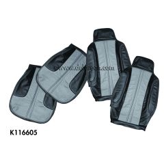 SEAT COVERS (GRAY/BLACK - 2 SEATS)