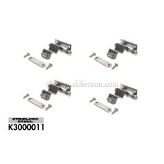 LUGGAGE RACK HINGE WITH PLATE AND SCREWS (SET OF FOUR - STAINLESS)