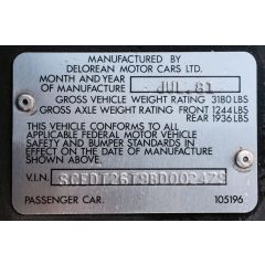 1981 DeLorean #02479