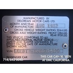 1983 DeLorean #16400-CA