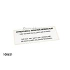 WINDSHIELD FLUID RESERVOIR LABEL
