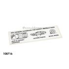 JACKING INSTRUCTIONS LABEL