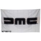 DISCOUNTED FOR DISCOLORATION! DMC LOGO FLAG (WHITE WITH BLACK LOGO)
